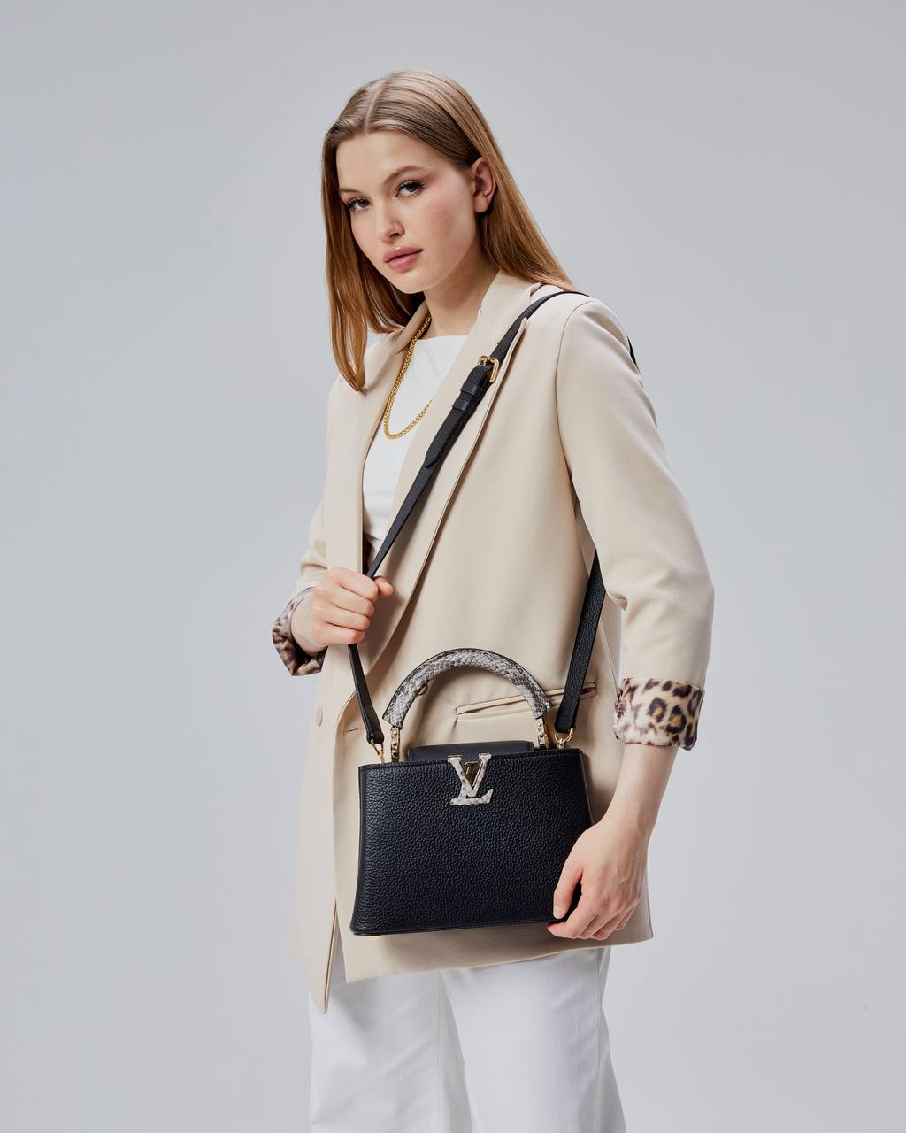 Capucines BB Snake Handle